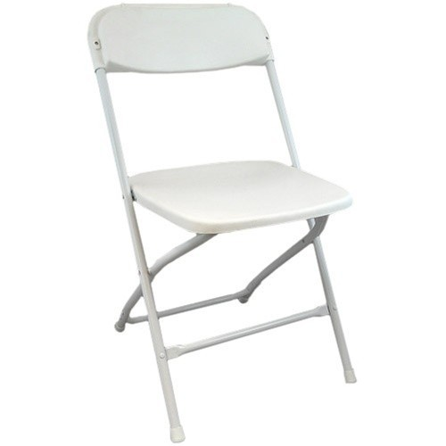 CHAIR, FOLD WED WHT POLY